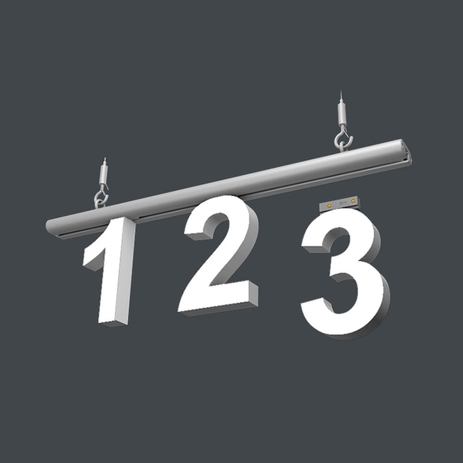 Cifra LED glisabila seria track profil Al