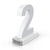 Cifra LED, ( 2 ), decorativa, 3D, luminoasa, seria magnetic baza, 120mm, 6500K, abcMIX, C1246