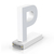 Litera LED, ( P ) mare, decorativa, 3D, luminoasa, seria magnetic baza, 170mm, 6500K, abcMIX, L1335