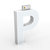 Litera LED, ( P ) mare, decorativa, 3D, luminoasa, seria glisabil track profil Al, 100mm, 6500K, abcMIX, L2360
