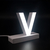 Litera LED, ( V ) mare, decorativa, 3D, luminoasa, seria magnetic baza, 95mm, 6500K, abcMIX, L1255