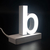 Litera LED, ( b ) mic, decorativa, 3D, luminoasa, seria magnetic baza, 170mm, 6500K, abcMIX, L1310