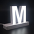 Litera LED, ( M ) mare, decorativa, 3D, luminoasa, seria magnetic baza, 170mm, 6500K, abcMIX, L1329