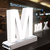 Litera LED, ( M ) mare, decorativa, 3D, luminoasa, seria magnetic baza, 170mm, 6500K, abcMIX, L1329