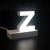 Litera LED, ( z ) mic, decorativa, 3D, luminoasa, seria magnetic baza, 170mm, 6500K, abcMIX, L1353