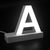 Litera LED, ( A ) mare, decorativa, 3D, luminoasa, seria magnetic baza, 220mm, 6500K, abcMIX, L1354