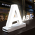 Litera LED, ( A ) mare, decorativa, 3D, luminoasa, seria magnetic baza, 220mm, 6500K, abcMIX, L1354