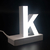 Litera LED, ( k ) mic, decorativa, 3D, luminoasa, seria magnetic baza, 220mm, 6500K, abcMIX, L1373