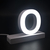 Litera LED, ( O ) mare, decorativa, 3D, luminoasa, seria magnetic baza, 220mm, 6500K, abcMIX, L1380