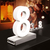Cifra LED, ( 8 ), decorativa, 3D, luminoasa, seria magnetic baza, 220mm, 6500K, abcMIX, C1272