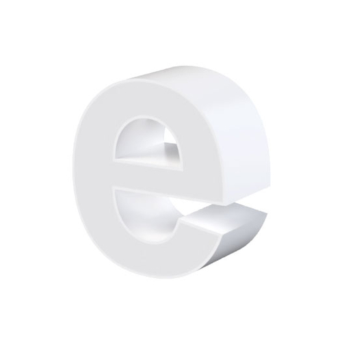 Litera LED, ( e ) mic, volumetrica, decorativa, 3D, luminoasa, seria pentru perete, 200mm, 6500K, abcMIX, L3559
