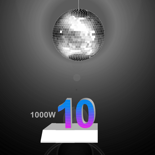 Cifre aniversare volumetrice luminoase LED seria magnetic video P3 evenimente 10, 820x680mm, RGB, abcMIX, K1338