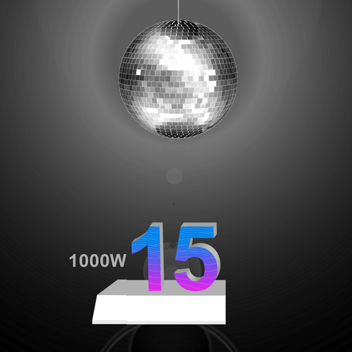 Cifre aniversare volumetrice luminoase LED seria magnetic video P3 evenimente 15, 822x680mm, RGB, abcMIX, K1343
