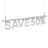 Cifra LED, ( 1 ), decorativa, 3D, luminoasa, seria glisabil track profil Al, 100mm, 6500K, abcMIX, C2346