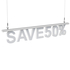 Litera LED, ( G ) mare, decorativa, 3D, luminoasa, seria glisabil track profil Al, 100mm, 6500K, abcMIX, L2351
