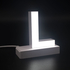 Litera LED, ( L ) mare, decorativa, 3D, luminoasa, seria magnetic baza, 95mm, 6500K, abcMIX, L1245