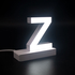Litera LED, ( Z ) mare, decorativa, 3D, luminoasa, seria magnetic baza, 95mm, 6500K, abcMIX, L1259