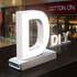 Litera LED, ( D ) mare, decorativa, 3D, luminoasa, seria magnetic baza, 120mm, 6500K, abcMIX, L1266