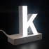 Litera LED, ( k ) mic, decorativa, 3D, luminoasa, seria magnetic baza, 120mm, 6500K, abcMIX, L1279