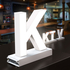 Litera LED, ( K ) mare, decorativa, 3D, luminoasa, seria magnetic baza, 170mm, 6500K, abcMIX, L1325