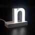 Litera LED, ( n ) mic, decorativa, 3D, luminoasa, seria magnetic baza, 170mm, 6500K, abcMIX, L1332