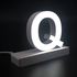 Litera LED, ( Q ) mare, decorativa, 3D, luminoasa, seria magnetic baza, 170mm, 6500K, abcMIX, L1336