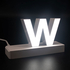 Litera LED, ( w ) mic, decorativa, 3D, luminoasa, seria magnetic baza, 170mm, 6500K, abcMIX, L1348
