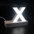 Litera LED, ( x ) mic, decorativa, 3D, luminoasa, seria magnetic baza, 170mm, 6500K, abcMIX, L1350