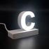 Litera LED, ( c ) mic, decorativa, 3D, luminoasa, seria magnetic baza, 220mm, 6500K, abcMIX, L1359