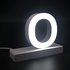 Litera LED, ( O ) mare, decorativa, 3D, luminoasa, seria magnetic baza, 220mm, 6500K, abcMIX, L1380