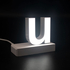 Litera LED, ( u ) mic, decorativa, 3D, luminoasa, seria magnetic baza, 220mm, 6500K, abcMIX, L1391