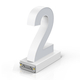 Cifra LED, ( 2 ), decorativa, 3D, luminoasa, seria magnetic baza, 120mm, 6500K, abcMIX, C1246