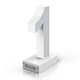 Cifra LED, ( 1 ), decorativa, 3D, luminoasa, seria magnetic baza, 220mm, 6500K, abcMIX, C1265
