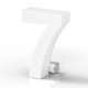 Cifra LED, ( 7 ), decorativa, 3D, luminoasa, seria glisabil cadru publicitar, 75mm, 6500K, abcMIX, C2382