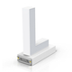 Litera LED, ( L ) mare, decorativa, 3D, luminoasa, seria magnetic baza, 95mm, 6500K, abcMIX, L1245