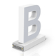Litera LED, ( B ) mare, decorativa, 3D, luminoasa, seria magnetic baza, 120mm, 6500K, abcMIX, L1262