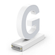 Litera LED, ( G ) mare, decorativa, 3D, luminoasa, seria magnetic baza, 170mm, 6500K, abcMIX, L1319