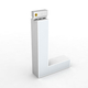 Litera LED, ( L ) mare, decorativa, 3D, luminoasa, seria glisabil track profil Al, 150mm, 6500K, abcMIX, L2382