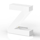 Litera LED, ( Z ) mare, decorativa, 3D, luminoasa, seria glisabil cadru publicitar, 75mm, 6500K, abcMIX, L2468