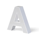 Litera LED, ( A ) mare, volumetrica, decorativa, 3D, luminoasa, seria pentru perete, 200mm, 6500K, abcMIX, L3550