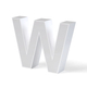 Litera LED, ( W ) mare, volumetrica, decorativa, 3D, luminoasa, seria pentru perete, 500mm, 6500K, abcMIX, L3637