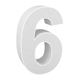 Cifra LED, ( 6 ), volumetrica, decorativa, 3D, luminoasa, seria pentru perete, 500mm, 6500K, abcMIX, C3492