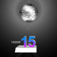 Cifre aniversare volumetrice luminoase LED seria magnetic video P3 evenimente 15, 822x680mm, RGB, abcMIX, K1343