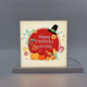Lampa de veghe, obiect decorativ LED luminos seria magnetic baza Thanksgiving patrat, 220x235mm, 6500K, abcMIX, K1403