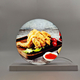 Lampa de veghe, obiect decorativ LED luminos seria magnetic baza pui rotisat rotund, 220x235mm, 6500K, abcMIX, K1435